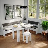 Eckbankgruppe Roman Esszimmergruppe Eckbank Sitzgruppe Truhe Tisch Hocker - Vicco