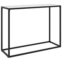 vidaXL Wandtafel 100x35x75 cm gehard glas wit