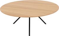 Goossens Salontafel Bodine rond, hout eiken blank, modern design, 80 x 31 x 80 cm