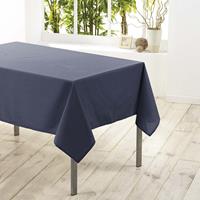 Donkerblauw tafelkleed van polyester x 200 cm -