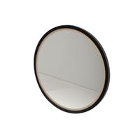 Plieger Nero Round spiegel rond LED met touch 60cm met zwarte lijst 1187006
