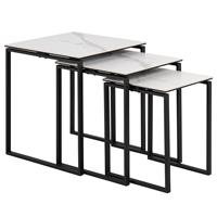 Couchtisch 3er-Set ¦ weiß ¦ Maße (cm): B: 50 H: 55  - Möbel Kraft