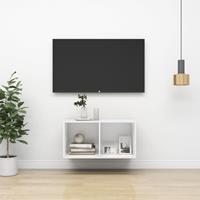 vidaXL Tv-wandmeubel 37x37x72 cm spaanplaat wit