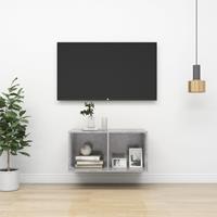 vidaXL Tv-wandmeubel 37x37x72 cm spaanplaat betongrijs