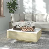 VidaXL Couchtisch Weiß und Sonoma-Eiche 85x55x31 cm Spanplatte Beige