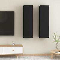 vidaXL Tv-meubelen 2 st 30,5x30x110 cm spaanplaat zwart