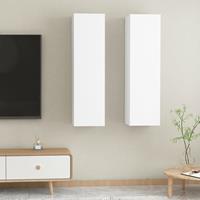vidaXL Tv-meubelen 2 st 30,5x30x110 cm spaanplaat wit