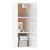vidaXL Tv-meubelen 2 st 30,5x30x90 cm spaanplaat hoogglans wit
