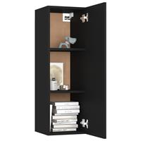 vidaXL TV-Schrank TV-Schrank Schwarz 30,5x30x90 cm Spanplatte Lowboard