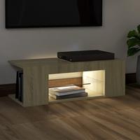 VidaXL TV-Schrank mit LED-Leuchten Sonoma-Eiche 90x39x30 cm Braun