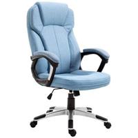 Vinsetto Bürostuhl mit Wippfunktion hellblau 66 x 75 x 110-120 cm (BxTxH)   Schreibtischstuhl Computerstuhl Drehstuhl PC-Stuhl