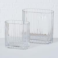 Boltze Vasen Tulipa Vase klar 15 - 18 cm Set2