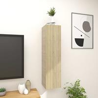 vidaXL Tv-wandmeubelen 4 st 30,5x30x30 cm sonoma eikenkleurig