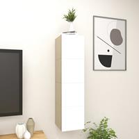 VidaXL TV-Wandschränke 4 Stk. Weiß Sonoma-Eiche 30,5x30x30 cm Beige