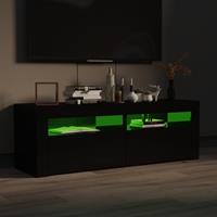 vidaXL Tv-meubel met LED-verlichting 120x35x40 cm hoogglans zwart
