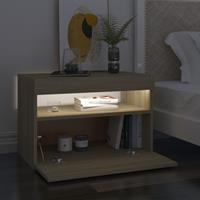 VidaXL TV-Schrank mit LED-Leuchten Sonoma-Eiche 60x35x40 cm Braun