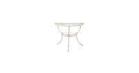 Clayre & Eef Sidetable 90*48*76 cm Wit Ijzer HalfRond Wandtafel Haltafel Console Tafel