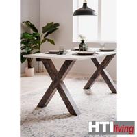 HTI-Living Esstisch Sevilla mit X-Gestell weiß