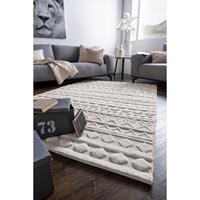 LUXOR living Wollen kleed Hägga Handgeweven vloerkleed, zuivere wol, met de hand geweven, reliëfstructuur, ideaal in de woonkamer & slaapkamer
