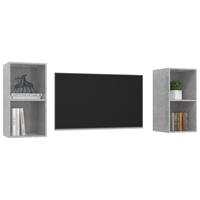 VidaXL TV-Wandschränke 2 Stk. Betongrau Spanplatte Grau