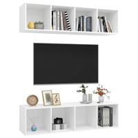vidaXL Tv-wandmeubelen 2 st spaanplaat wit