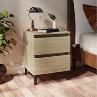 vidaXL Nachttisch Sonoma-Eiche 40x35x50 cm Spanplatte Braun