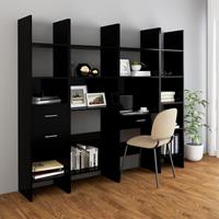 vidaxl Bücherregal Schwarz 60x35x180 cm Spanplatte