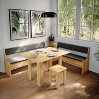 Yomonda Eckbankgruppe Roman Eiche 210x180cm Esszimmergruppe Eckbank Sitzgruppe sand