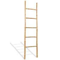 Handdoekladder met 5 sporten 150 cm bamboe