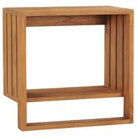 vidaxl Handtuchregal zur Wandmontage 35×20×35 cm Teak Massivholz