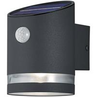 Led Tuinverlichting - Buitenlamp - Trion Salty - Wand - 3w - Warm Wit 3000k - Rond - Mat Zwart - Rvs