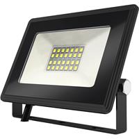 Led Bouwlamp 20 Watt - Led Schijnwerper - Aigi Iglo - Helder/koud Wit 6400k - Waterdicht Ip65 - Mat Zwart - Aluminium