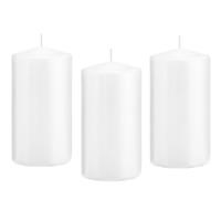 8x Witte Cilinderkaars/stompkaars 8 X 15 Cm 69 Branduren - Geurloze Kaarsen - Woondecoraties