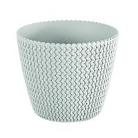1x Kunststof Splofy Bloempotten 26 Cm Wit - Bloempotten/plantenpotten Voor Binnen En Buiten