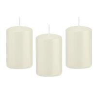 8x Stuks Ivoorwitte Cilinderkaars/stompkaars 5 X 8 Cm 18 Branduren - Geurloze Kaarsen - Woondecoraties