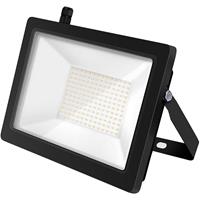 Led Bouwlamp 100 Watt - Led Schijnwerper - Aigi Stado - Natuurlijk Wit 4000k - Waterdicht Ip65 - Mat Zwart - Aluminium