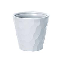 Kunststof Rocka Bloempot/plantenpot Wit 30 X 28 Cm - 12 Liter - Ronde Bloempotten
