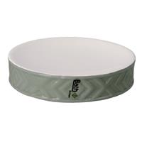 Zeephouder/zeepbakje Groen/wit Keramiek 10 Cm - Toilet/badkamer/keuken Accessoires