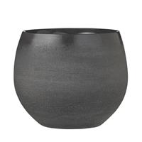 Bloempot Grijs Keramiek Voor Kamerplant H15 X D18 Cm - Mica Decorations Plantenpotten
