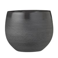 Bloempot Grijs Keramiek Voor Kamerplant H13 X D16 Cm - Mica Decorations Plantenpotten