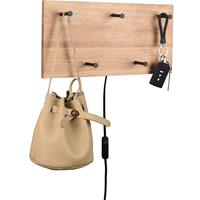 Kapstok - Trion Sammy - Hangkapstok Met Led Verlichting - 8w - Warm Wit 3000k - Bruin