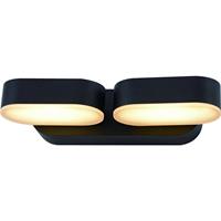 Led Tuinverlichting - Buitenlamp - Sanola Trapon - 13w - Warm Wit 2700k - Rond - Mat Zwart - Aluminium