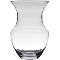 Transparante Luxe Stijlvolle Vaas/vazen Van Glas 26.5 X 18 Cm - Bloemen/boeketten Vaas Voor Binnen Gebruik