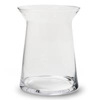 Transparante Trechter Vaas/vazen Van Glas 19 X 25 Cm - Woonaccessoires/woondecoraties - Glazen Bloemenvaas - Boeketvaas