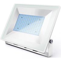 Led Bouwlamp 150 Watt - Led Schijnwerper - Aigi Iglo - Helder/koud Wit 6400k - Waterdicht Ip65 - Mat Wit - Aluminium