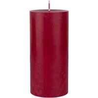 Rood Bordeaux Cilinderkaarsen/stompkaarsen 15 X 7 Cm 50 Branduren - Geurloze Kaarsen