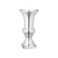 Zilveren Kelk Bloemenvazen Keramiek 30 X 16 Cm - Zilver - Vazen/vaas - Boeketvazen - Kelkvazen