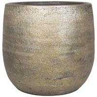Luxe Plantenpot/bloempot Goud Mira Van Keramiek 18 Cm - Keramische Plantenpotten/plantenbakken