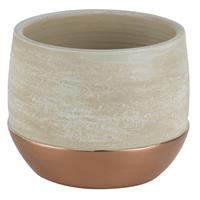 Bloempot Keramiek/aardewerk Voor Kamerplant Koper D18 X H14 Cm - Plantenpotten Voor Kamerplanten En Kunstplanten