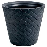 Kunststof Matuba Antraciet Rotan Bloempot/plantenpot 52 Liter - 50 Cm - Binnen/buiten Decoratie